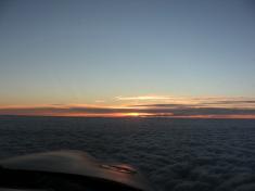 Sunset as we head toward McKinney