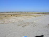 Looking over the runway toward Interstate 5