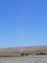 A dust devil (look for the tumbleweeds)