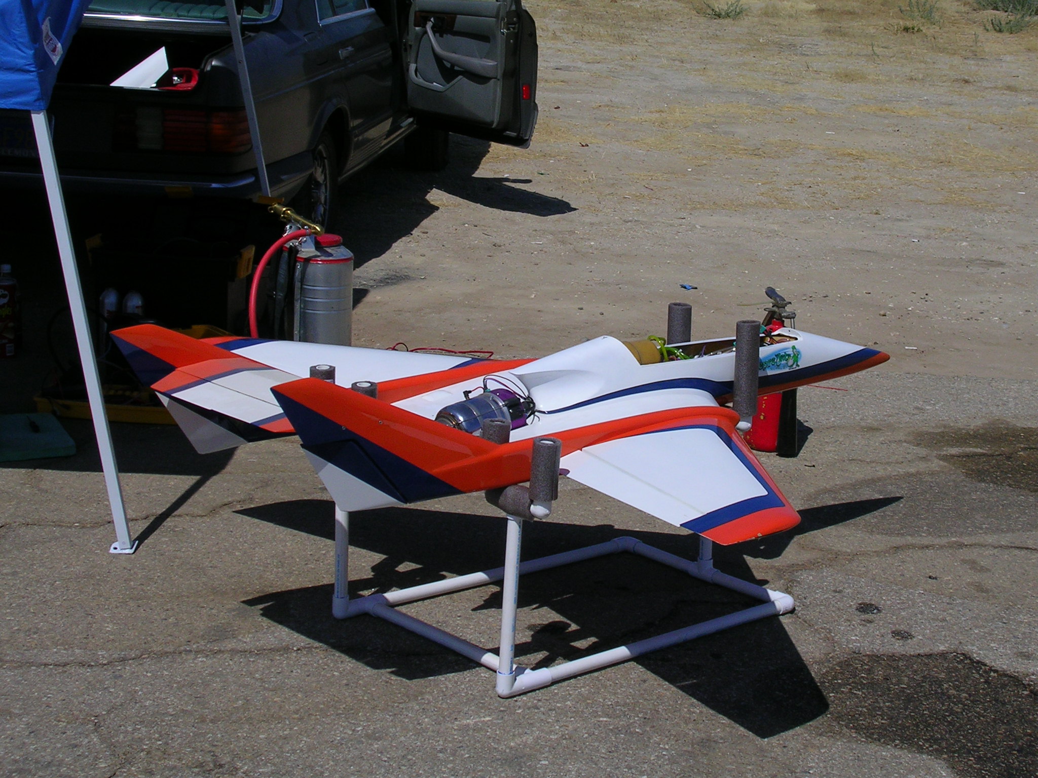 A radio controlled jet that belongs to John