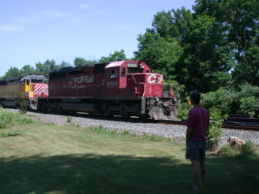 I get up close and personal with a train