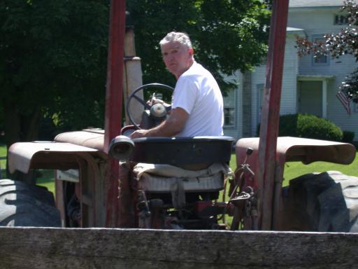 Dutch Hoose, Soni's Dad, driving the hayride