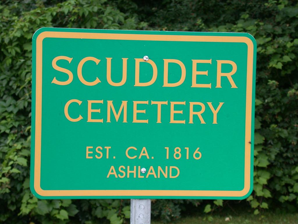 Scudder Cemetary marker